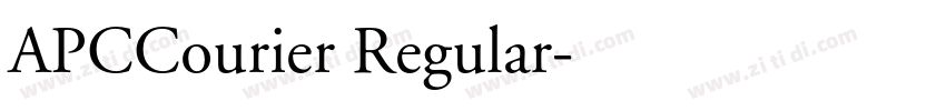 APCCourier Regular字体转换